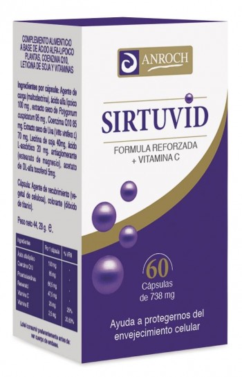 SIRTUVID, 60 cápsulas de 738 mg.