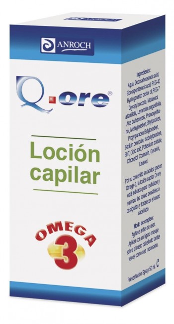 LOCIÓN CAPILAR Q.ORE omega 3, aerosol de 50 mL.